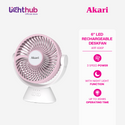 Akari 6” Rechargeable LED Deskfan with Night Light Function (ARF-606)