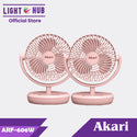 BUY 1 TAKE 1: Akari 6" Rechargeable Fan with 8W LED (ARF-606W/B/P/G & ARF-606A x 2)