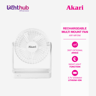 CLEARANCE SALE: Akari Rechargeable Multi Mount Fan (ARF-MF01)