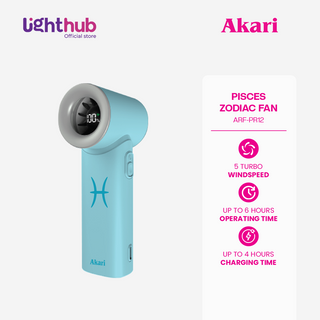 Akari Rechargeable Pocket Rocket Zodiac Fan (NEW ARRIVAL) Pisces (ARF-PR12)