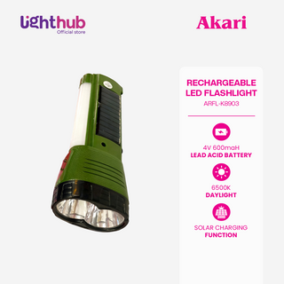 Akari Rechargeable Solar Flashlight with LED