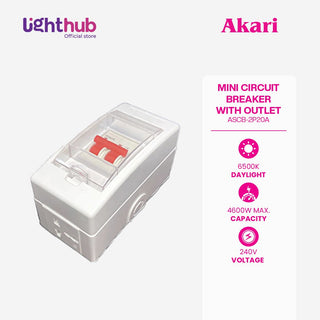 Akari Mini Circuit Breaker with Outlet ( ASCB-2P20A )