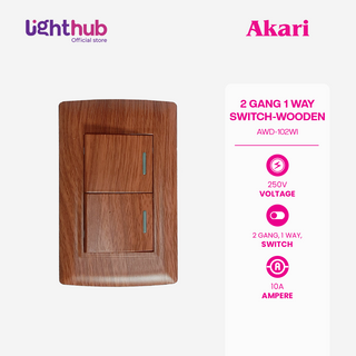 Akari 2 Gang 1 Way Switch (AWD-102WI)