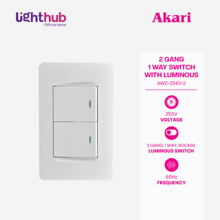 Akari 2 Gang 1 Way Switch (AWD-Z8101-2)