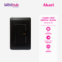 Akari 1 Gang 1 Way Switch Black (AWD2014V (B))