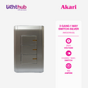 Akari 3 Gang 1 Way Switch Silver (AWD2016V(S))