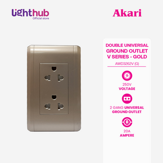 Akari Double Universal Ground Outlet Gold (AWD3262V(G))