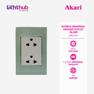 Akari Double Universal Ground Outlet Gold (AWG-202)