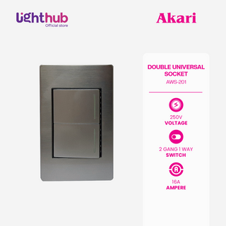 Akari 2 Gang 1 Way Switch (AWS-102)