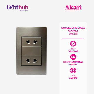 Akari 2 Gang Universal Socket (AWS-201)