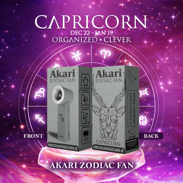 Akari Rechargeable Pocket Rocket Zodiac Fan (NEW ARRIVAL) Capricorn (ARF-PR10)