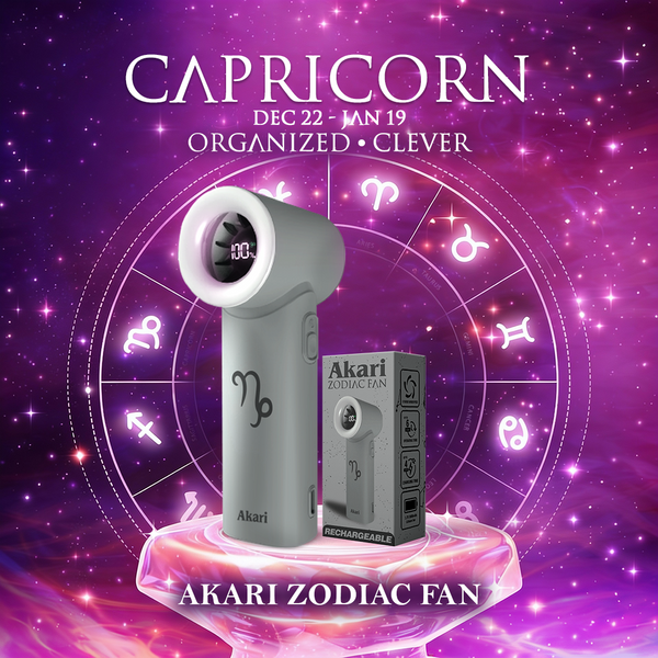 Akari Rechargeable Pocket Rocket Zodiac Fan (NEW ARRIVAL) Capricorn (ARF-PR10)