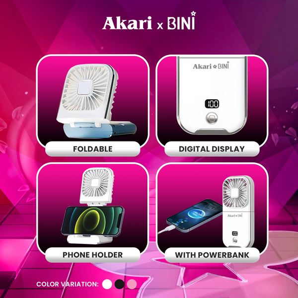 AkarixBini : Akari Rechargeable Foldable Fan (ABF-F30W)
