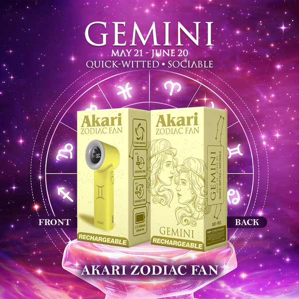 Akari Rechargeable Pocket Rocket Zodiac Fan Gemini (ARF-PR3)