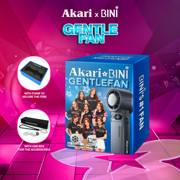 AkarixBini : Akari Rechargeable Gentle Fan (ABF-JF168GY) Grey