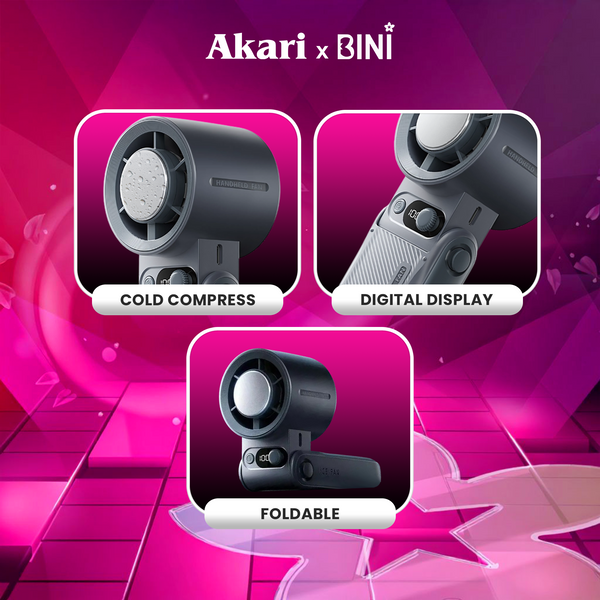 AkarixBini : Akari Rechargeable Gentle Fan (ABF-JF168GY) Grey