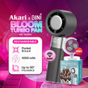 Akari X Bini : Akari Rechargeable Bloom Turbo Fan (ABF-2552BK) RARE!