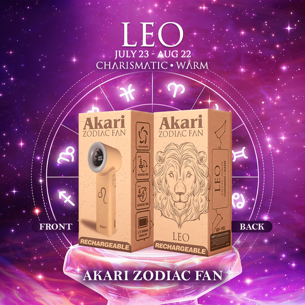 Akari Rechargeable Pocket Rocket Zodiac Fan (NEW ARRIVAL) Leo (ARF-PR5)