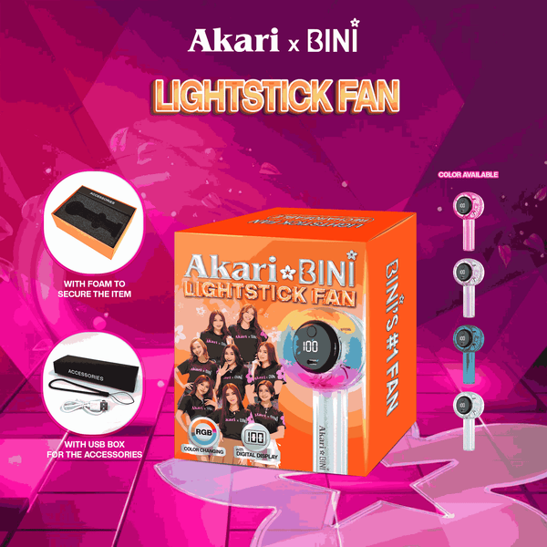 AkarixBini : Akari Rechargeable Lightstick Fan (ABF-F26V) Violet