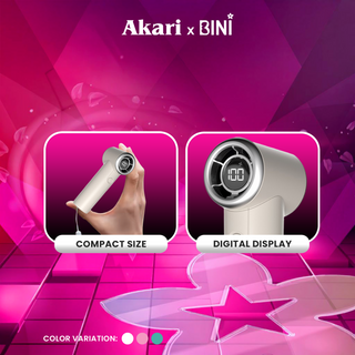 Akari X Bini : Akari Rechargeable Pocket Rocket Fan - White
