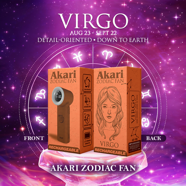 Akari Rechargeable Pocket Rocket Zodiac Fan (NEW ARRIVAL) Virgo (ARF-PR6)