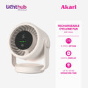 Akari Rechargeable Cyclone Fan - White