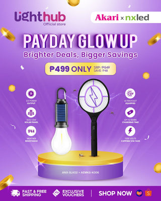 Mosquito Swatter and Solar Hanging Light Bulb Outdoor Kit