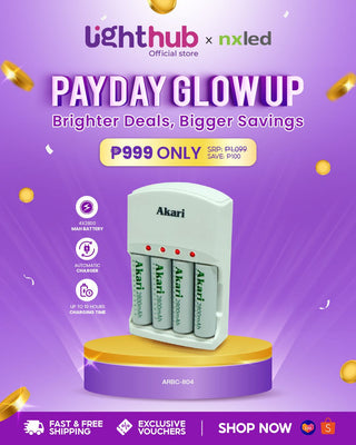 Akari Rechargeable 4 Batteries with Charger Pack (ARBC-804)