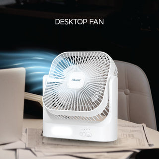 Akari 8" Rechargeable Clip Fan with LED and Cold Compress (ARF-8178)