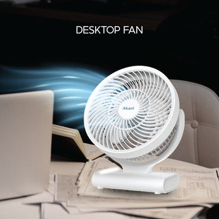 Akari 8" Rechargeable Clip Fan with LED and Cold Compress (ARF-8158)