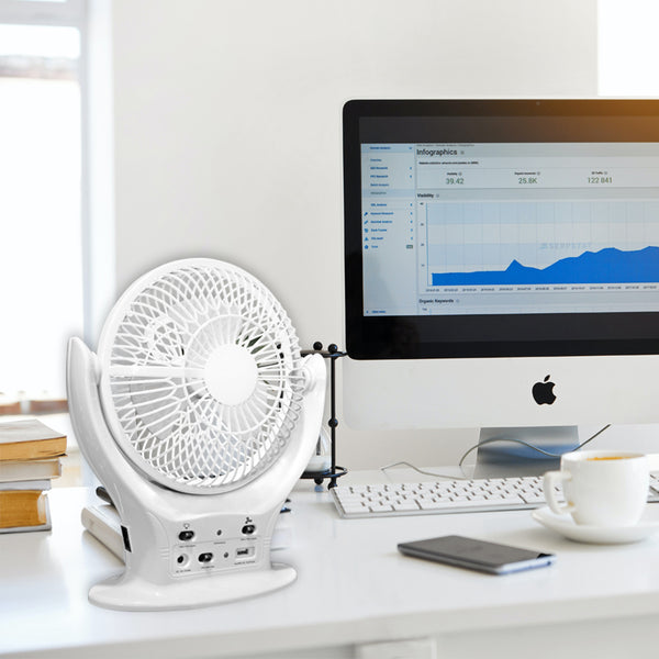BUY 1, GET 1: Akari Rechargeable 8” LED Cooling Fan (ARF-5873) + Akari Rechargeable 5” LED Cooling Fan (ARF-5875)