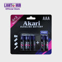 Akari B1T1: Alkaline Battery 1.5V AAA LR03 | 4+2 Blister Pack (ABT-3A)