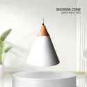 Nxled Wooden Cone Chandelier - White (ANX-KA112W)