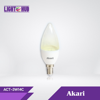 Akari Clear Candle Bulb 3W Warm White (ACT-3W14C)