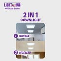 Akari LED Low Profile Downlight Square 12W Daylight (ADWN-FLPS12D)