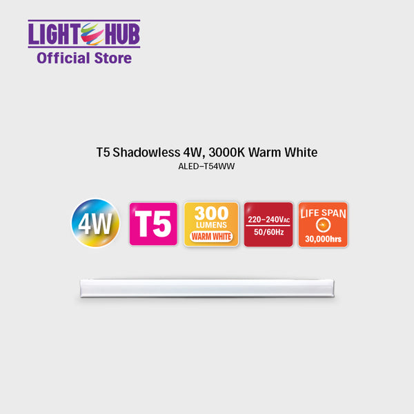 Akari 4W T5 Shadowless Warm White (ALED-T54WW)