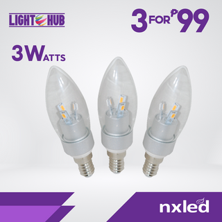 3 PCS FOR P99:  Nxled Candle Led Bulb 3.5W Daylight (ANX-CL3DL x 3)
