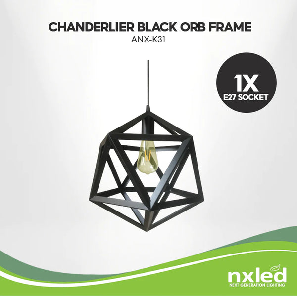Nxled Chandelier Black Orb Frame (ANX-K31)