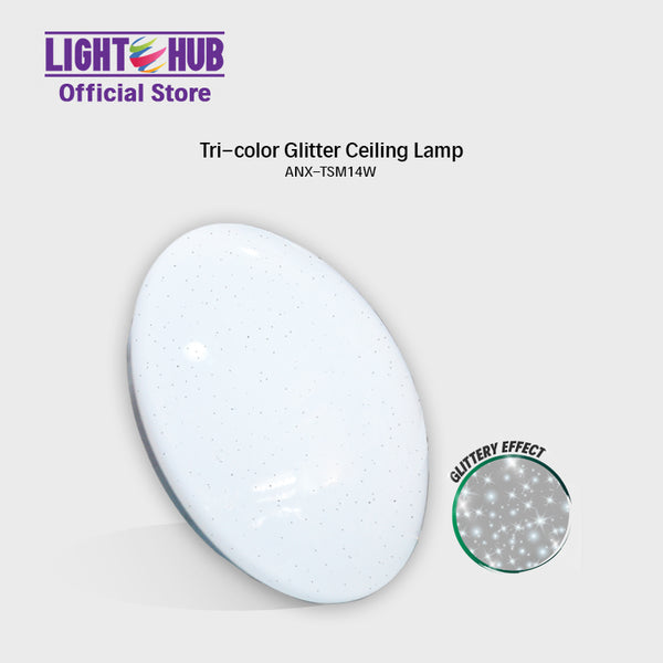 Nxled Tri-Color Glitter Ceiling Lamp (ANX-TSM14W)