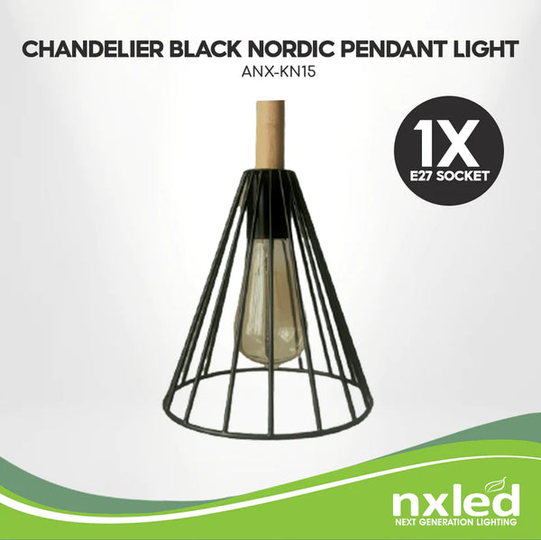 Nxled Chandelier Black Nordic Pendant Light (ANX-KN15)