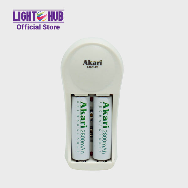 Akari Rechargeable Battery Charger with 1x9V Battery (ARBC-9V)