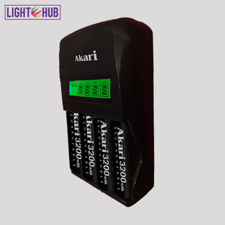 Akari Automatic Fast Battery Charger with LCD Display Charging Status (ARBC-805)