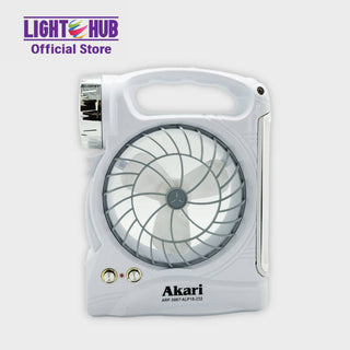 CLEARANCE SALE: Akari LED Solar Rechargeable 4-inch Mini Fan with Lantern (ARF-5867)