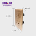 Akari 2 Gang Universal Outlet Gold (AWD-201GI)