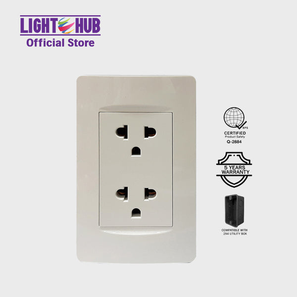 Akari Universal Duplex Outlet w/ Grounding (AWD-Z8201)