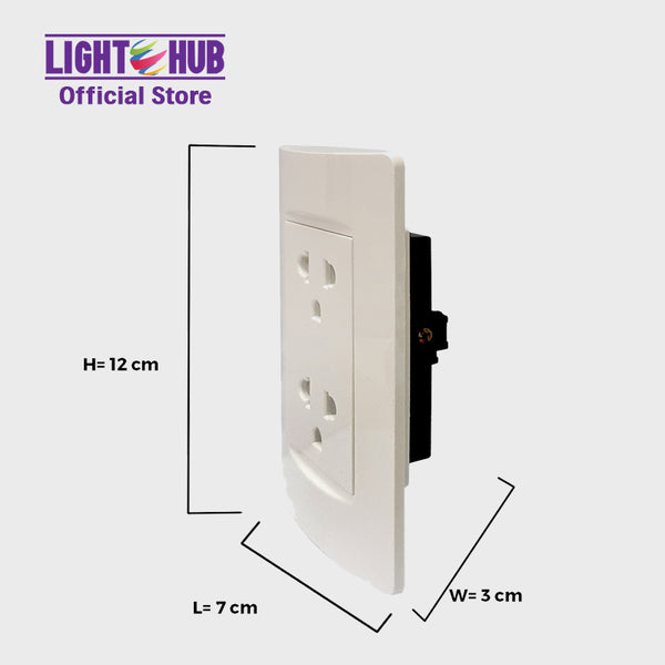 Akari Universal Duplex Outlet w/ Grounding (AWD-Z8201)