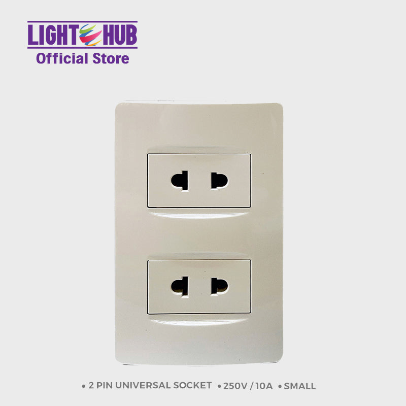 Akari 2 Gang 2 Pin Universal Outlet (AWD-Z8202) | Lighthub.Store