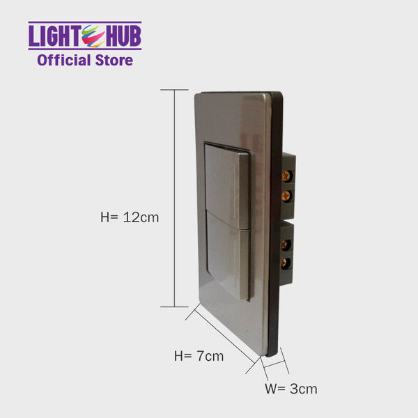 Akari 2 Gang 1 Way Switch (AWS-102)