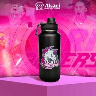 Akari Power Chargers Thermos Flask Black 32oz
