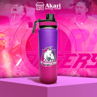 Akari Power Chargers Thermos Flask Magenta Purple 22oz